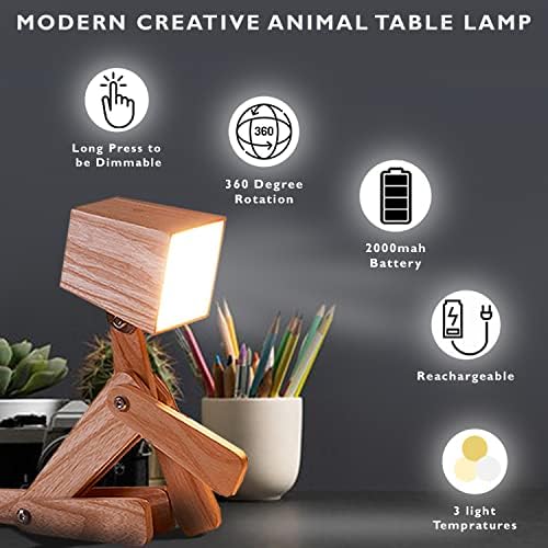 The Wooden Dog Lamp 🐶 Study with a Pawsome Companion 🐾