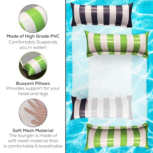 💦 Inflatable Water Lounger Pool Float Hammock😎