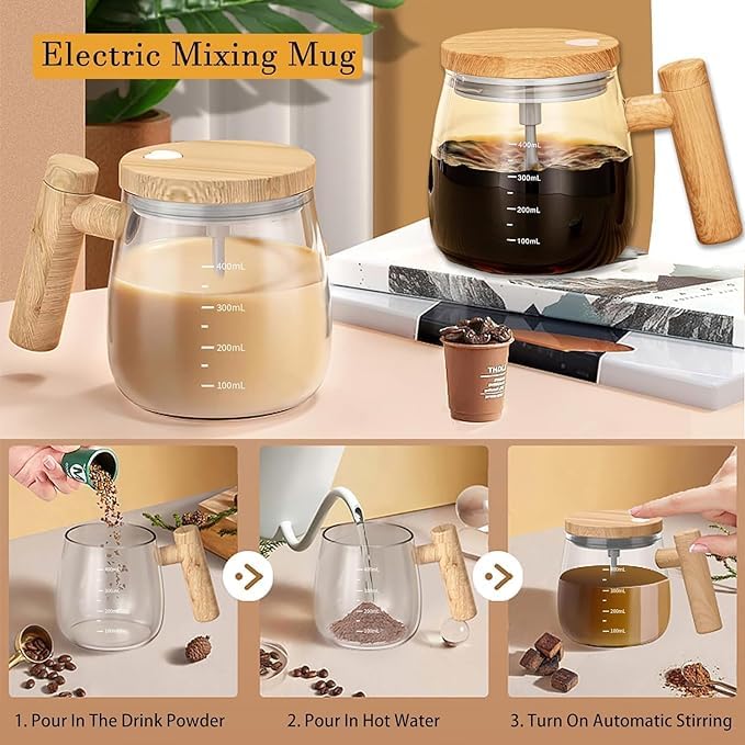 ⚡ Electric Stirring Mug – Mix, Chai, Coffee & Other Liquids☕
