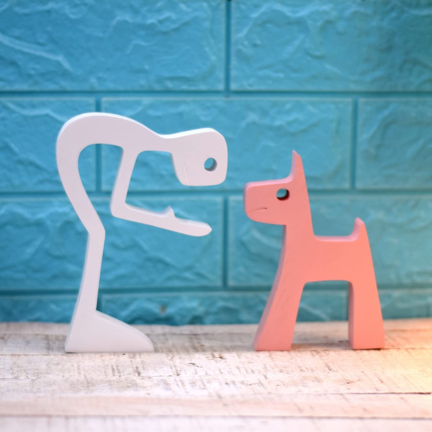 Human & Doggo Figurine Set 🐾 Adorable 🤗 Awww