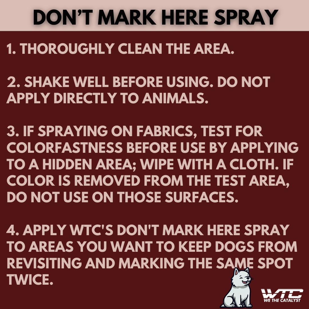 ๐ถ WTC "Don't Mark Here" Dog Pee Repellent Spray โ The Ultimate "No-Pee Zone" in a Bottle! ๐ซ๐ฆ
