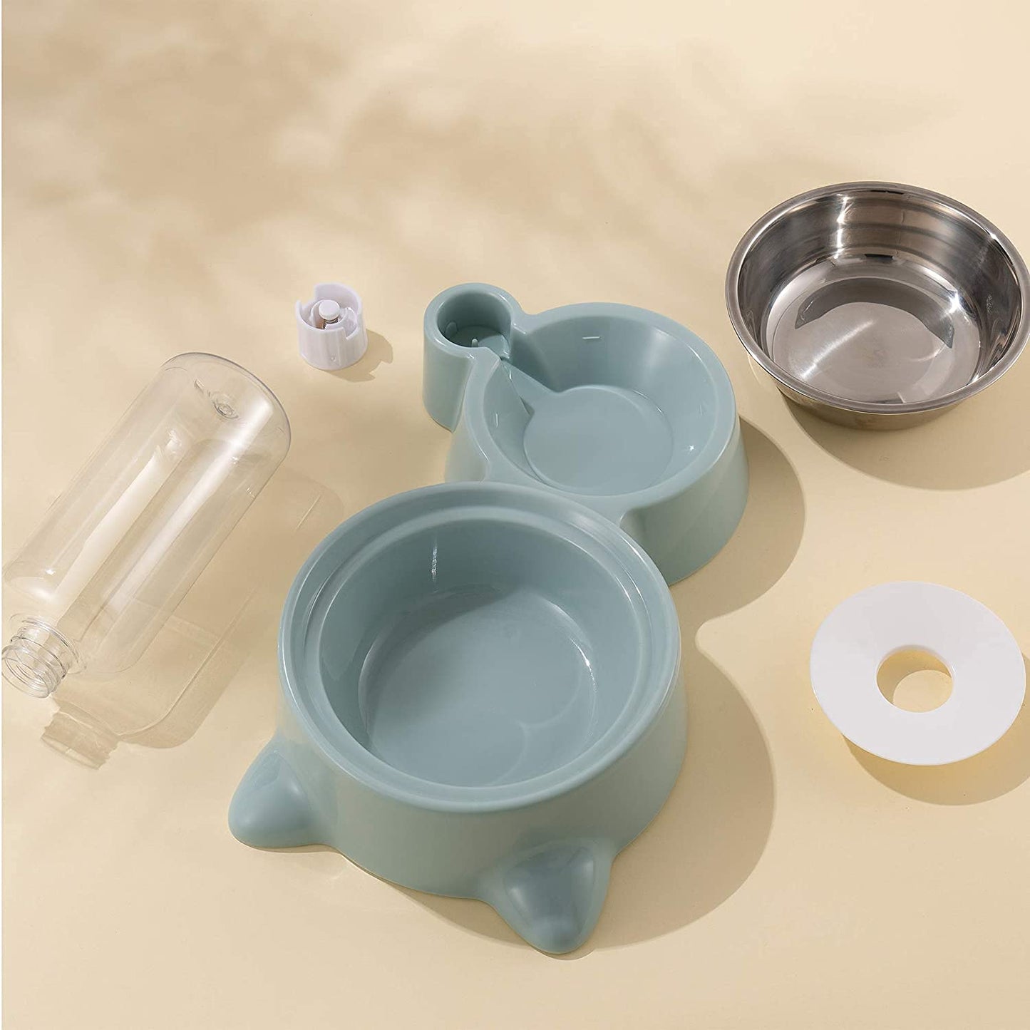 The All-in-One Diner for Da Cat 😺 - 2 in 1 Bowl for Water 💦 and Food🐟