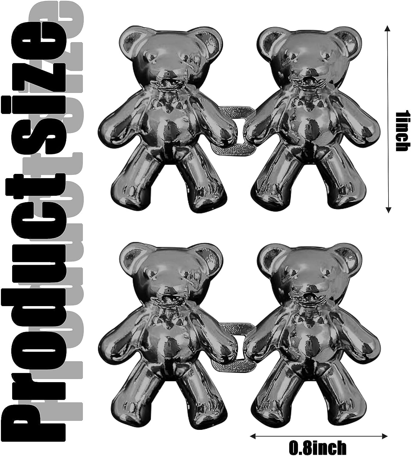 Cute Bear 🧸Girls' Jeans' Detachable Waist Button Pins ☺️