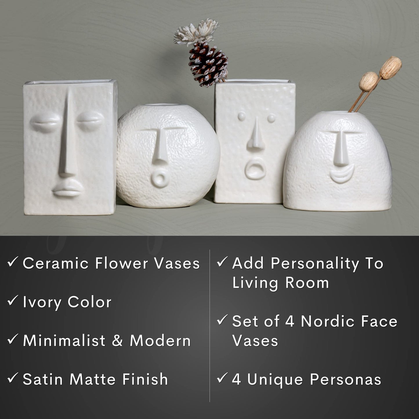 The Nordic Faces Vase Collection 🪴 Let Your Decor Speak (Literally) 🫣