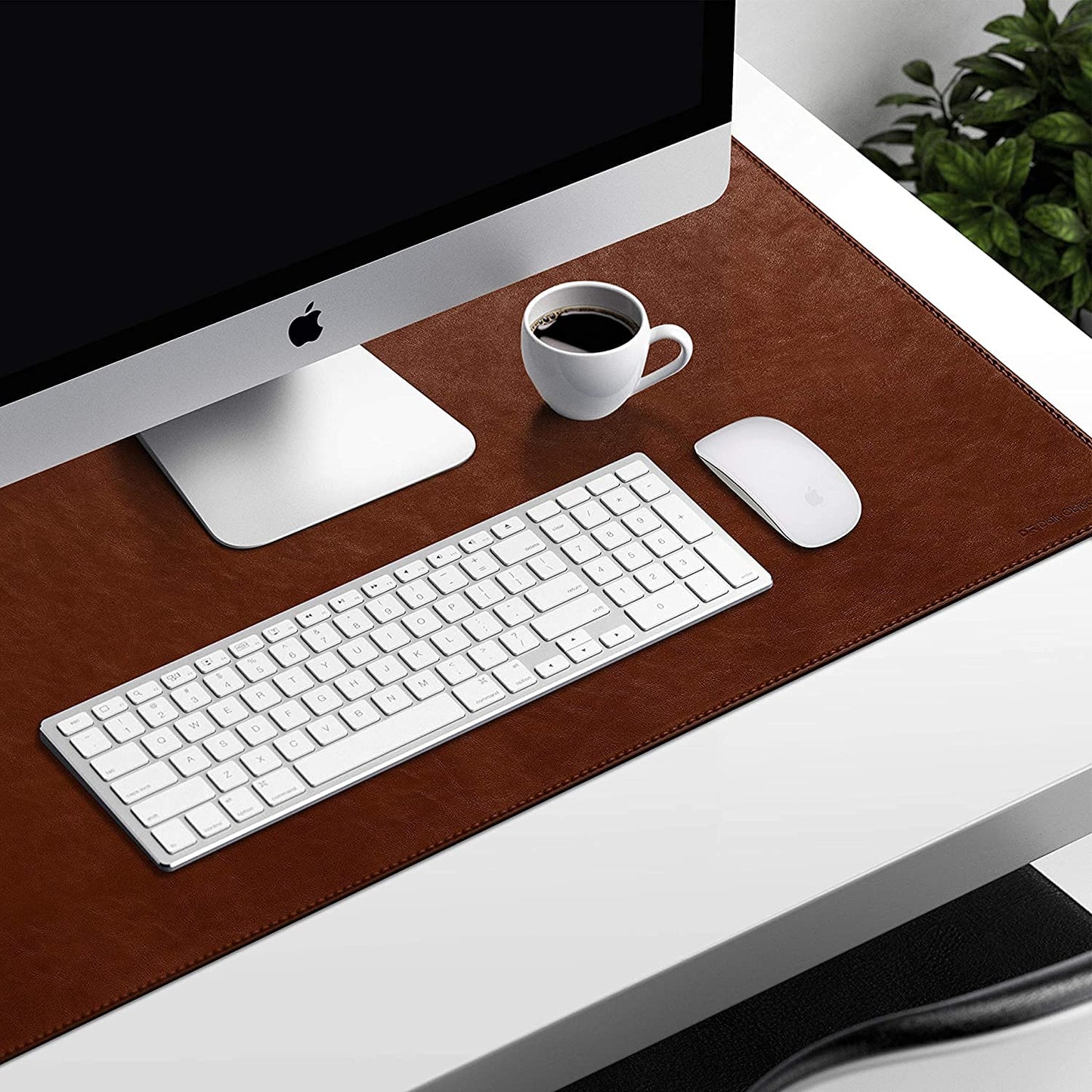 Vegan Faux Leather Workstation Mat for Pampering Laptops, Desktops, Mice and What Have You👌🏼