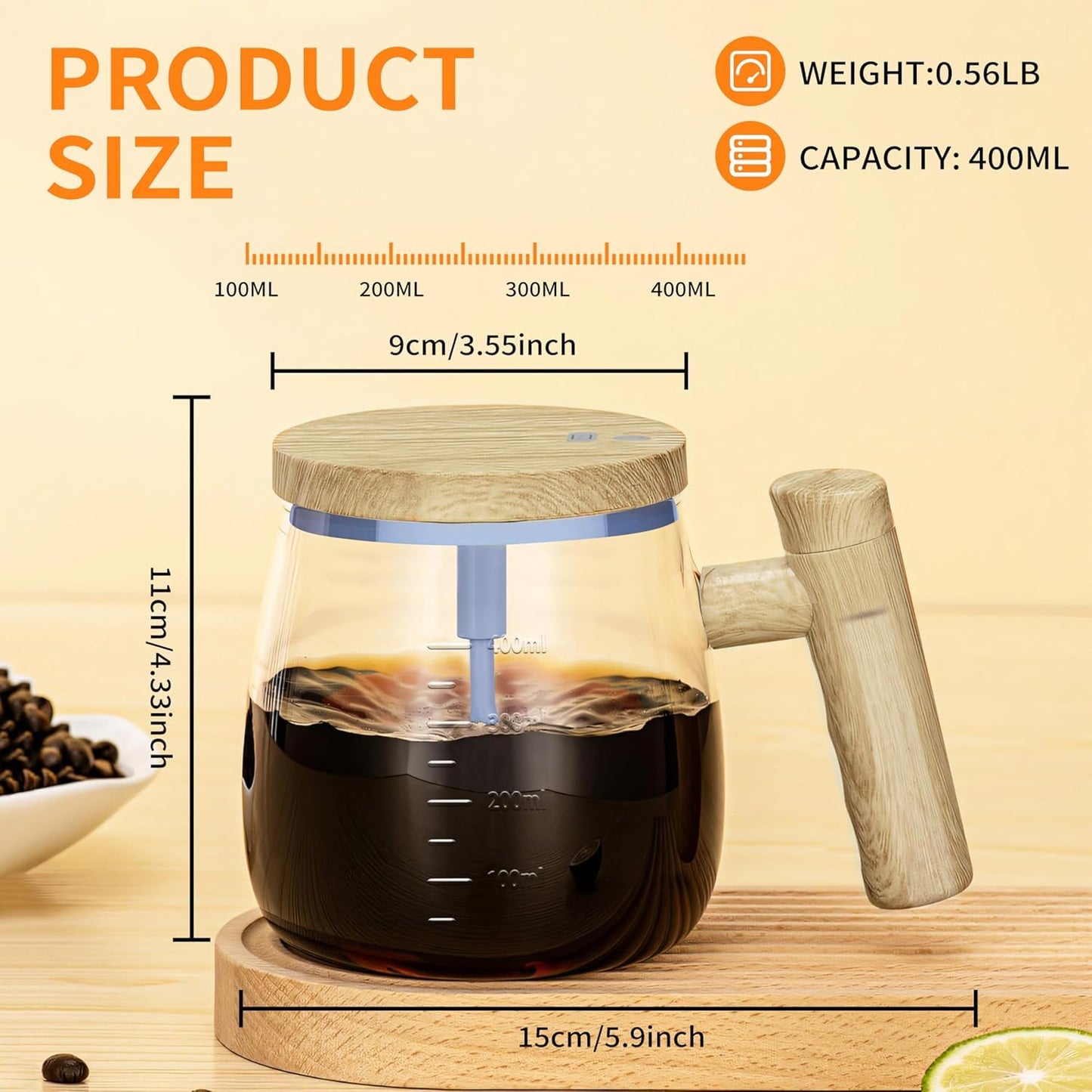 ⚡ Electric Stirring Mug – Mix, Chai, Coffee & Other Liquids☕