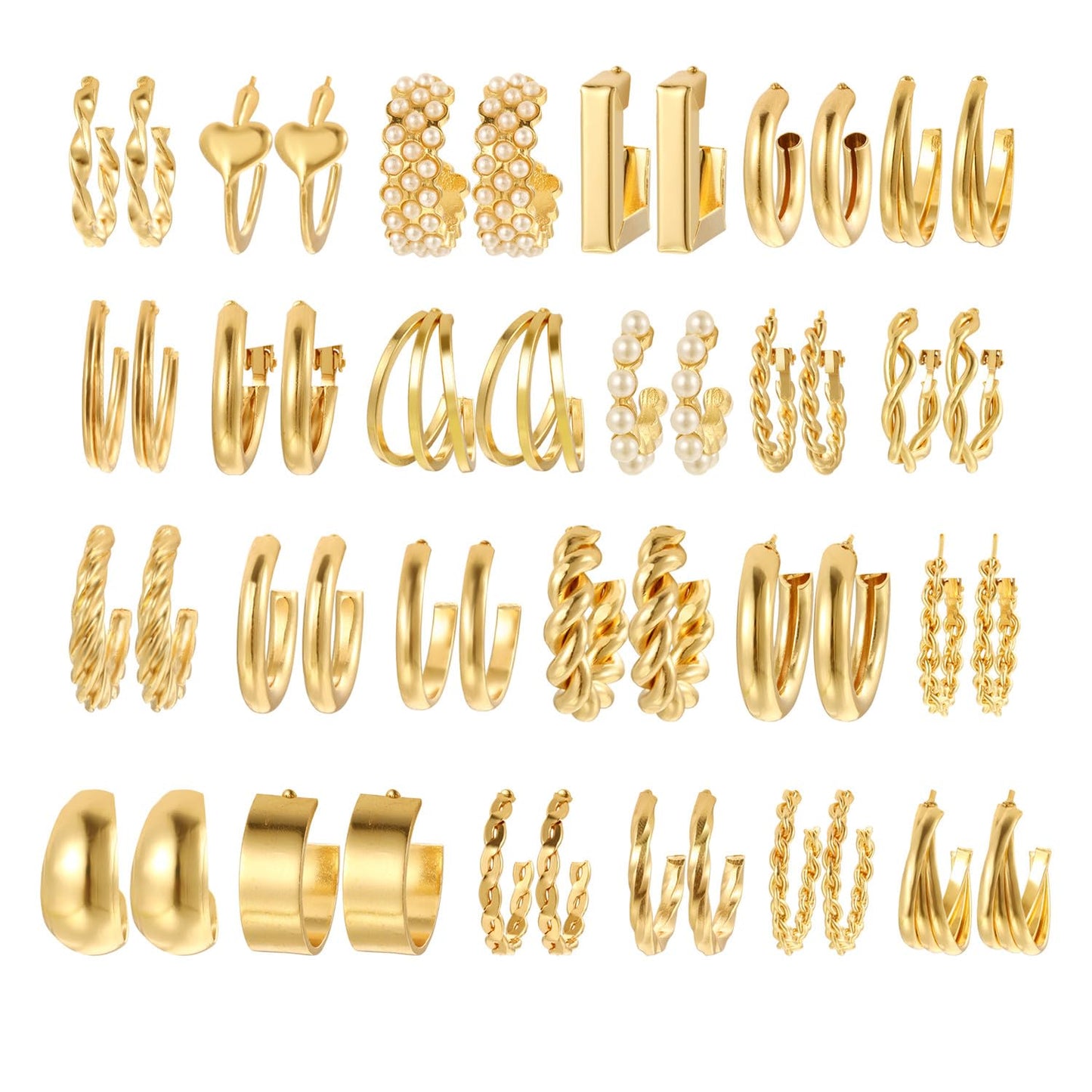 Why Only 1? Get 24 Pairs of the Latest Stylish Hoop Earrings ๐๐ป