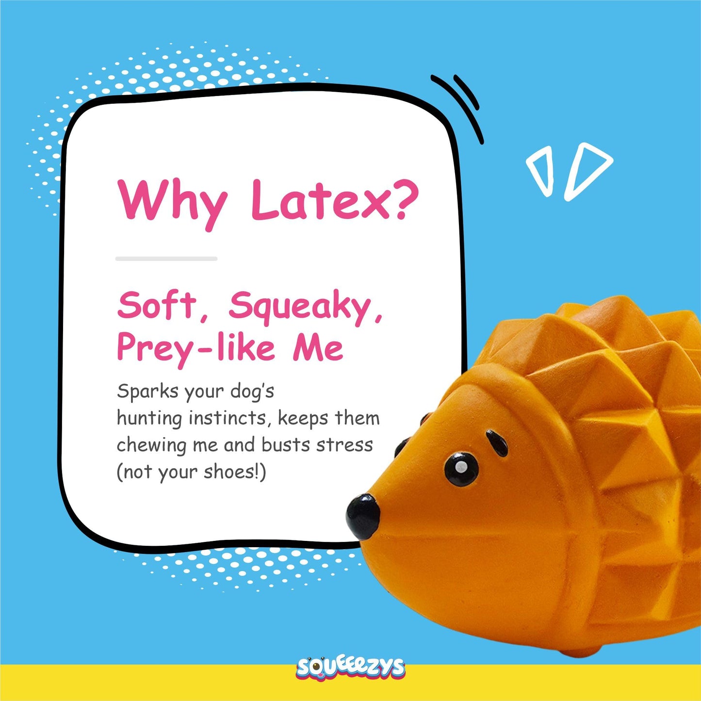 Squeaky Hedgehog ๐ฆ Chew Toy โ The Spiky, Squeaky Stress Reliever for Your Pooch! ๐พ