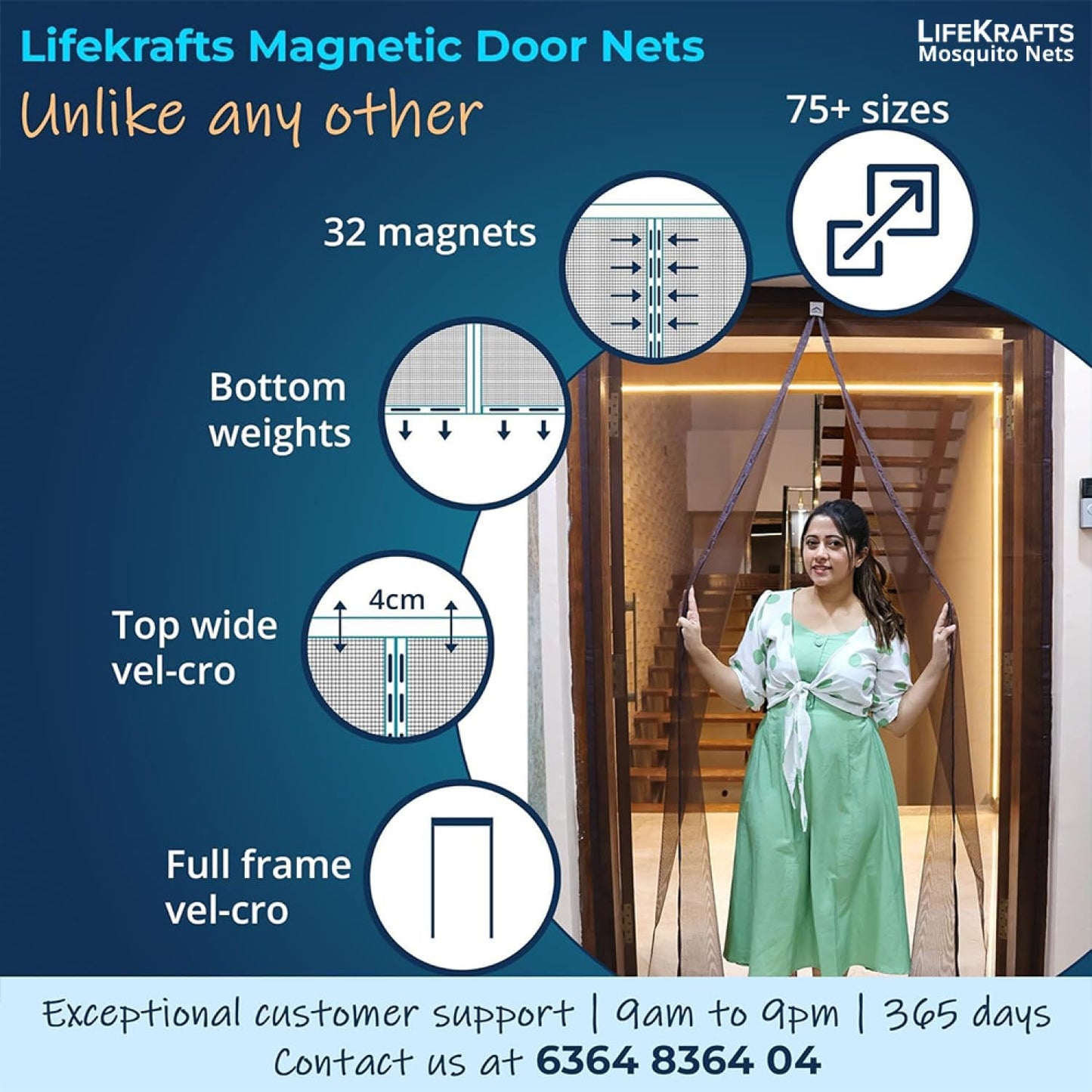 Auto-Closing Magnetic Door Mesh - Keep Mosquitoes Wondering🦟
