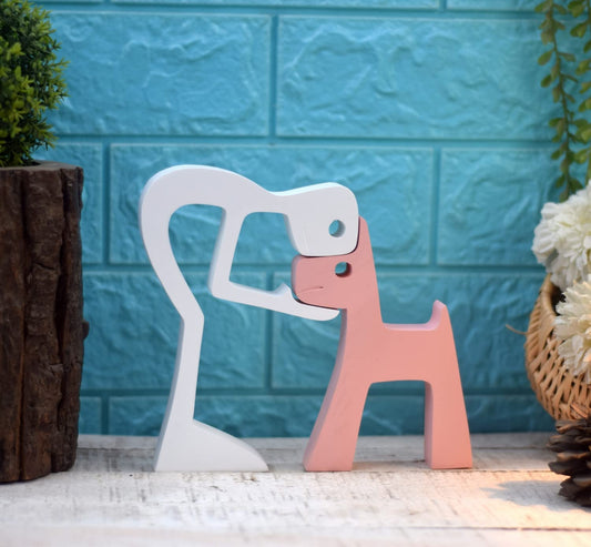 Human & Doggo Figurine Set 🐾 Adorable 🤗 Awww