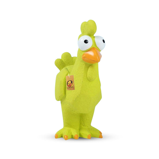 The Squeaky Green Chicken - The Googly Rooster Toy for Dogs to Terrorize