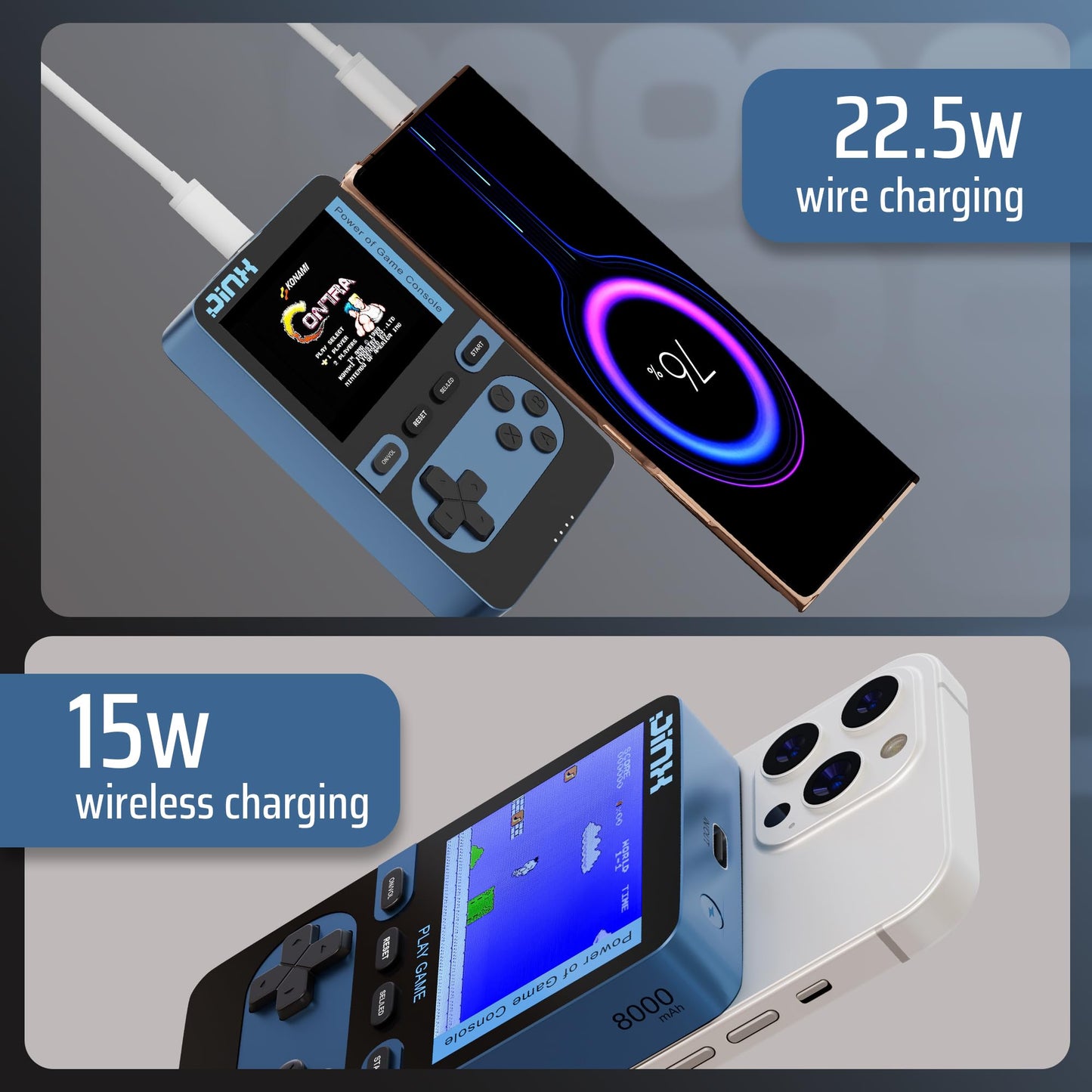 🔋Phone and Nostalgia Power Bank ⚡️Play Retro Games While You Charge👾