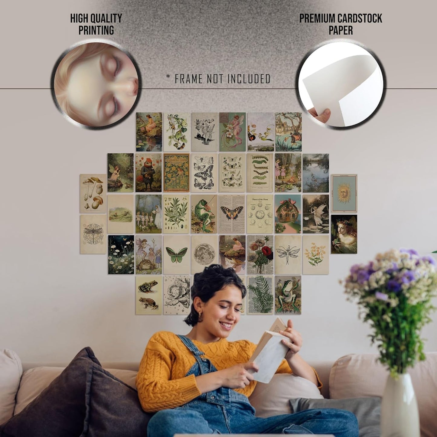 40-Piece Fairycore & Cottagecore Wall Collage Aesthetic Posters (4x6”)  🌿