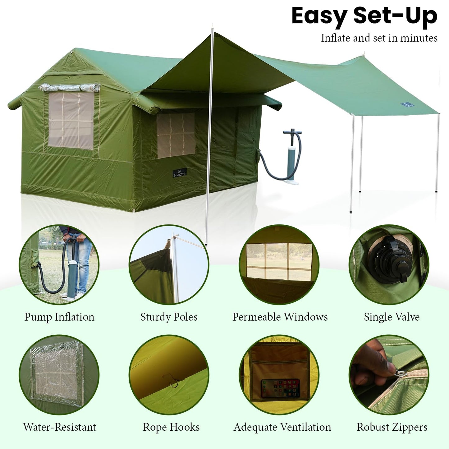 Inflatable Camping n Glamping Tent 3-4 Persons👌🏼