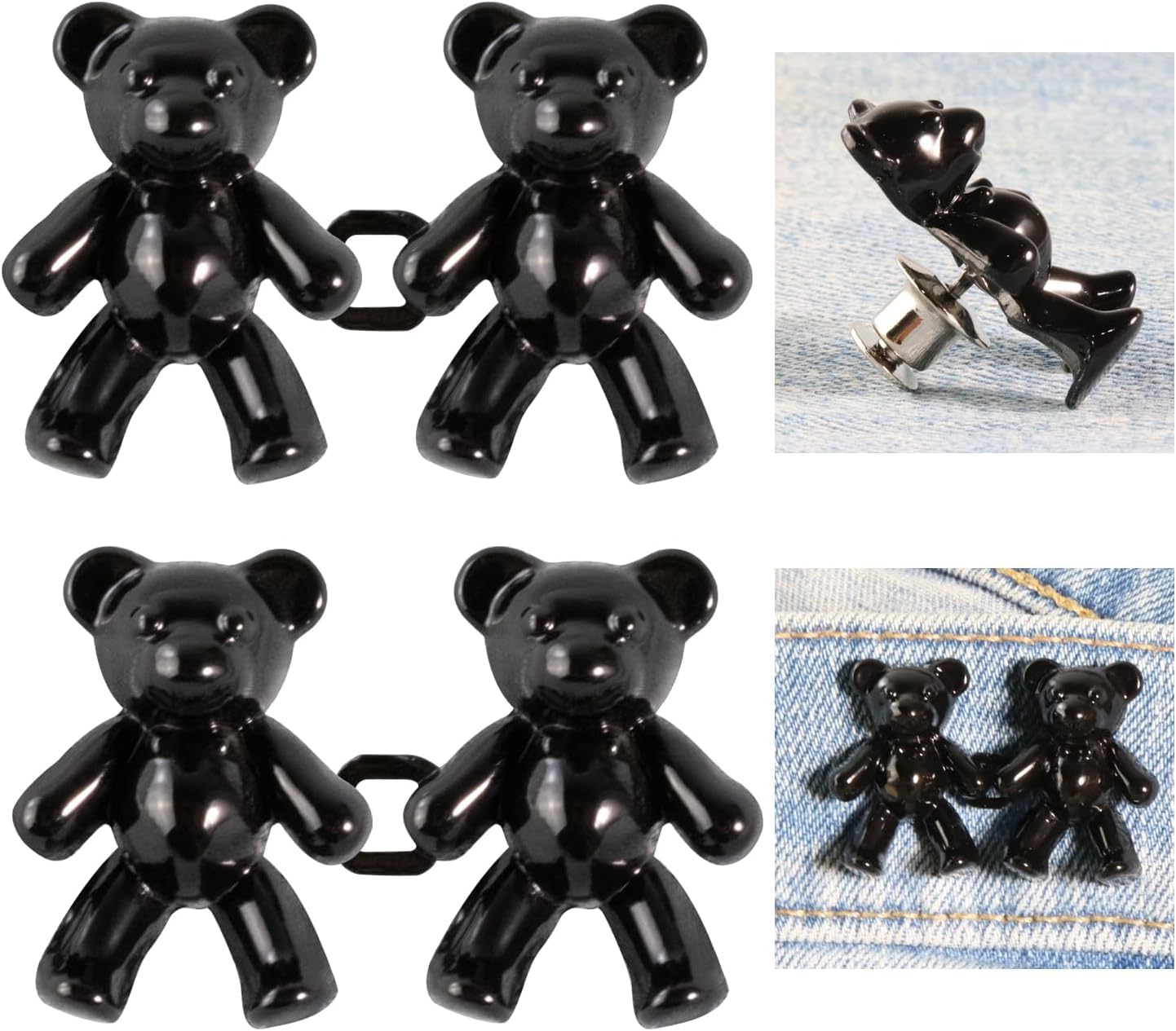 Cute Bear 🧸Girls' Jeans' Detachable Waist Button Pins ☺️