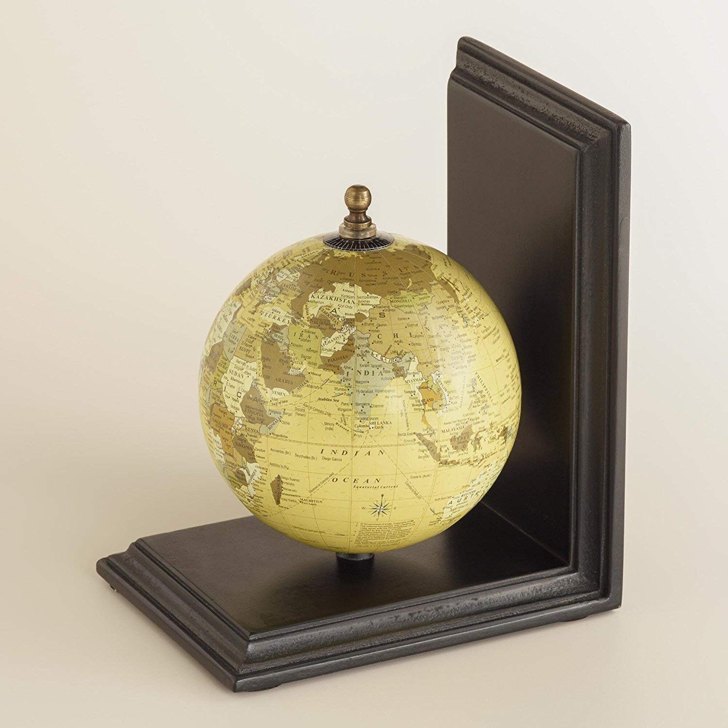 Antique look globe bookend
