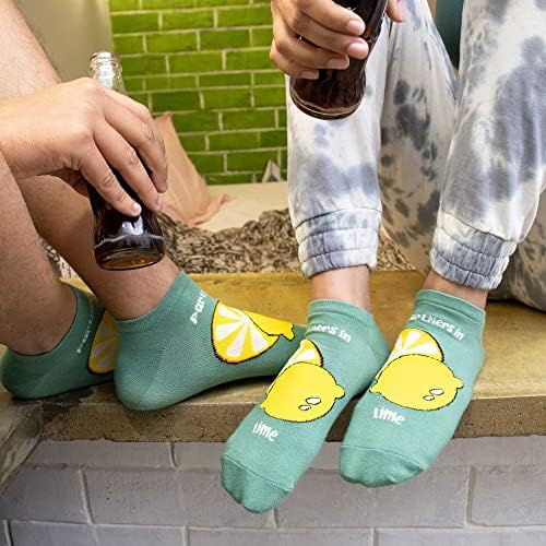 Yellow and green lime quirky cotton socks